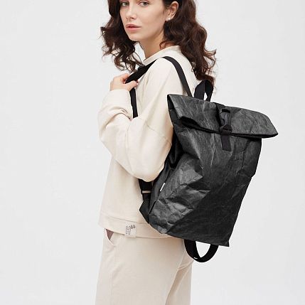 Рюкзак Ranzel Bags «Rolly Black», тайвек, чёрный, фото 2.