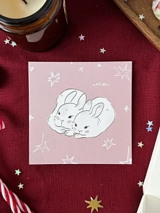 Открытка квадратная «Мы», розовая, 10 х 10 см