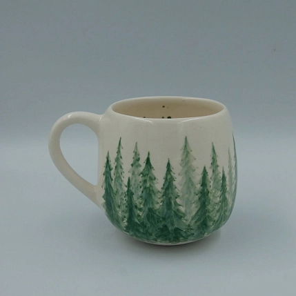 Кружка ручной работы Верба керамика «Лес», круглая, керамика, 250 мл, фото 4.