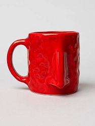 Кружка ручной работы NF ceramics «Нос», красная, 400 мл