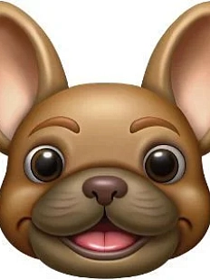 3D Стикер на телефон с собакой, французский бульдог, объёмный