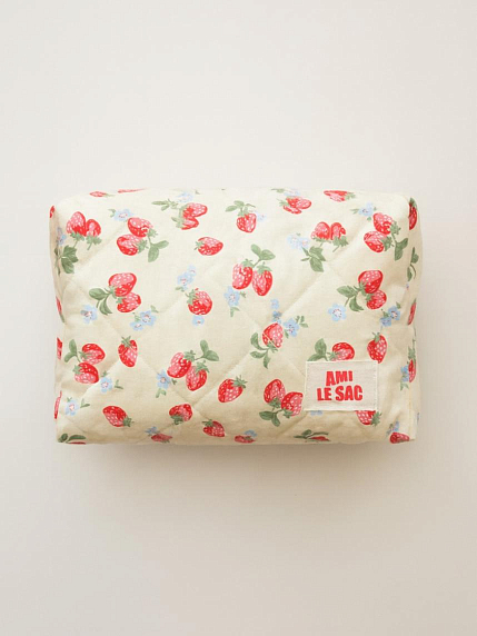 Косметичка ручной работы «Moyen», земляника, фото 1.