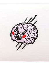 Виниловая наклейка ШКЯ «Мозг», белая