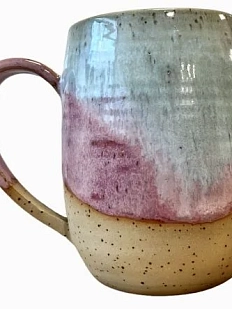 Кружка ручной работы «Лава», розово-голубая, керамика, 500 мл