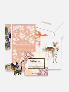 Подарочный набор на 14 февраля с книгой «Эпоха невинности», брошью и шоколадом