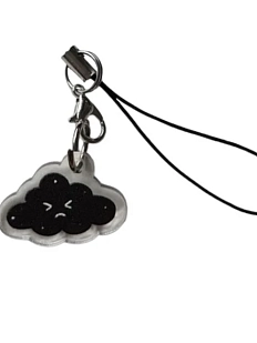 Брелок Лемниската «Злая тучка», акрил, 3 см