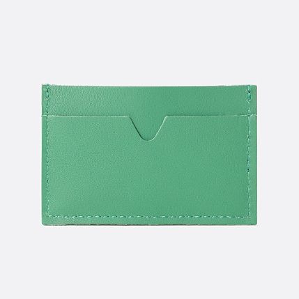 Визитница ручной работы, Kokosina bags, натуральная кожа, ярко-зелёный, фото 4.