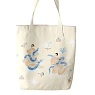 Сумка шоппер Забористый текстиль «Девочки», хлопок, бежевый, превью фото 1