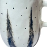 Кружка ручной работы Катя Вебер «Лес» в чёрную точку, белая, керамика, 300 мл, превью фото 2