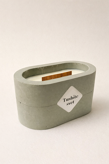 Интeрьерная свеча «Цветок каннабиса», соевый воск, большая, фото 2.