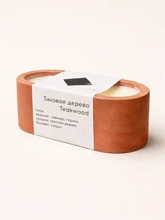 Интeрьерная свеча «Тиковое дерево», соевый воск, маленькая