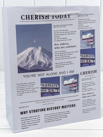 Пакет подарочный «Газета», 26х32 см, фото 1.