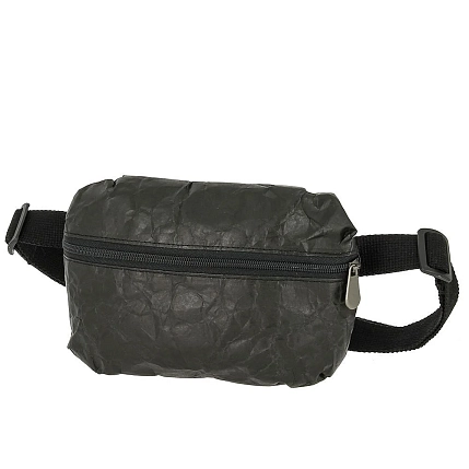 Поясная сумка Ranzel Bags «Dirox Black», тайвек, чёрная, фото 1.