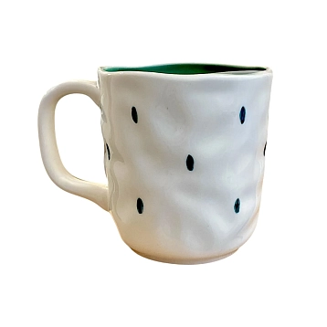 Кружка ручной работы Ким керамика с росписью Лягушка в полосатом свитере, фарфор, 350 мл, фото 3.