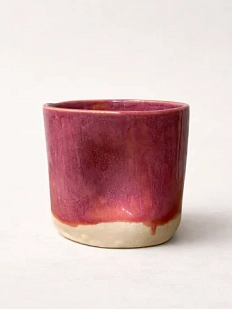 Стакан ручной работы ММ керамика, тёмно-розовый, 400 мл