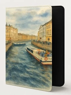Обложка на паспорт DARI DARI «Прогулка по каналам Петербурга», искусственная кожа