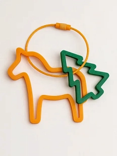 Брелок, обвес на сумку DARI DARI «Лошадка с ёлочкой», оранжевый, 6 см