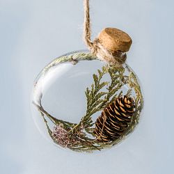 Ёлочный шар-панно «Вечнозеленый», 8 см
