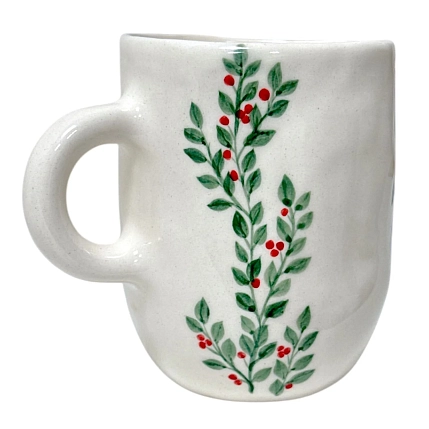 Кружка ручной работы Верба керамика «Брусника», керамика, 350 мл, фото 1.