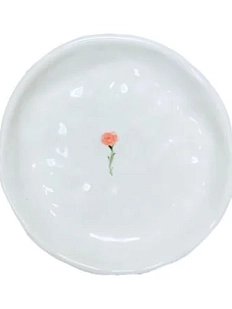 Блюдце для украшений ручной работы «Роза», керамика