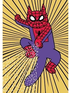 Картхолдер Валя Карнавалова «Кот-паук», бежевый, двусторонний, ПВХ