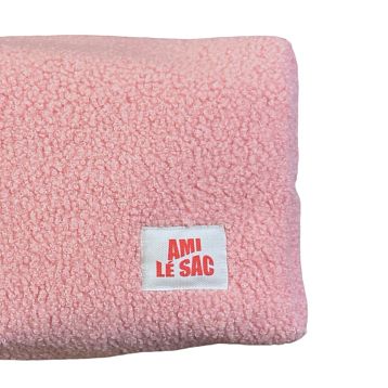 Косметичка ручной работы АМИ (Ami lé sac) «Grand», розовый барашек, фото 2.