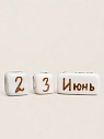 Вечный календарь ручной работы Ловетанн керамика «Мишка», полуфарфор, превью фото 5
