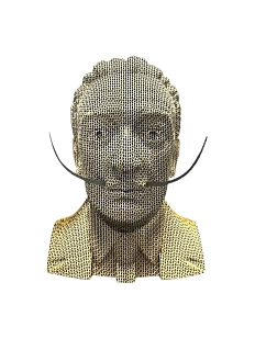 Собранный картонный бюст 3D «Дали»