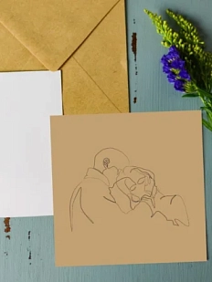 Нюдовая открытка DARI DARI №5, квадратная