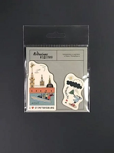 Пара магнитов «Девочка» и «Петропавловская крепость»