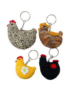 Вязаный брелок, обвес на сумку «Курочка», в ассортименте