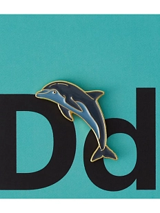 Металлический значок Heart of Moscow «Дельфин» серия Зоопарк