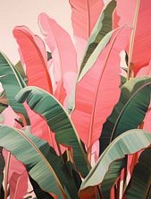 3D Стикер на телефон «Тропические листья», объёмный