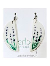 Серьги «Лаванда» Верба керамика, керамика, белые