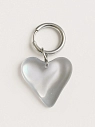 Моносерьга ПетПоллиПокет «Сердечко» прозрачная, полимерная глина, превью фото 2