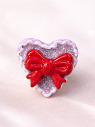 Кольцо Радость Рядом «Красный бантик», незамкнутое, полимерная глина, превью фото 2