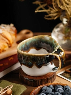 Кружка ручной работы Цветок Фригг VELES «Водопад Тролля», фарфор, 250 мл