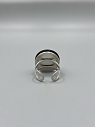 Кольцо ручной работы «Лицо малое», чёрное, керамика, превью фото 2