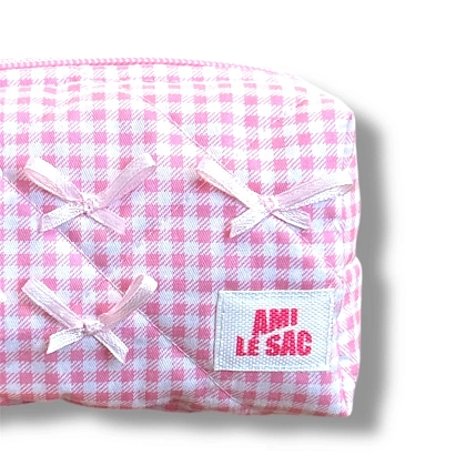 Косметичка ручной работы АМИ (Ami lé sac) «Bebesss», бантики, фото 3.