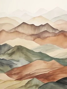 3D Стикер на телефон «Песчаные горы», объёмный