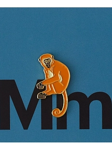 Металлический значок Heart of Moscow «Обезьянка» серия Зоопарк