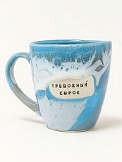 Кружка ручной работы NF ceramics «Тревожный сырок», керамика, 400 мл