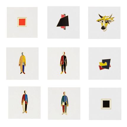 Набор металлических значков «Avant-Garde», 9 шт, фото 1.