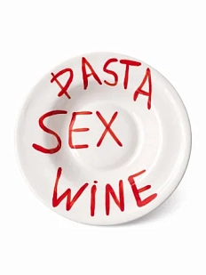 Тарелка шляпа ручной работы ММ керамика «Pasta Sex Wine», 26 см