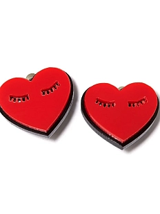 Клипсы Monolama «Спящее сердце», оргстекло, переработанный пластик