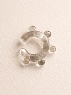 Кафф Лампджой глянцевый, стекло, с пупырышками, прозрачный