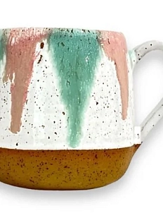 Кружка ручной работы «Лава», розово-бирюзовый, керамика, 600 мл