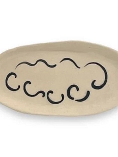 Подставка-лодочка для мелочи ручной работы «Облако», керамика