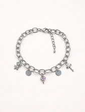 Браслет цепь с подвесами «Сердце, ключ» Migette