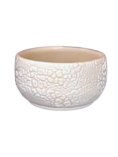Пиала ручной работы Корсак текстурная, белая, керамика